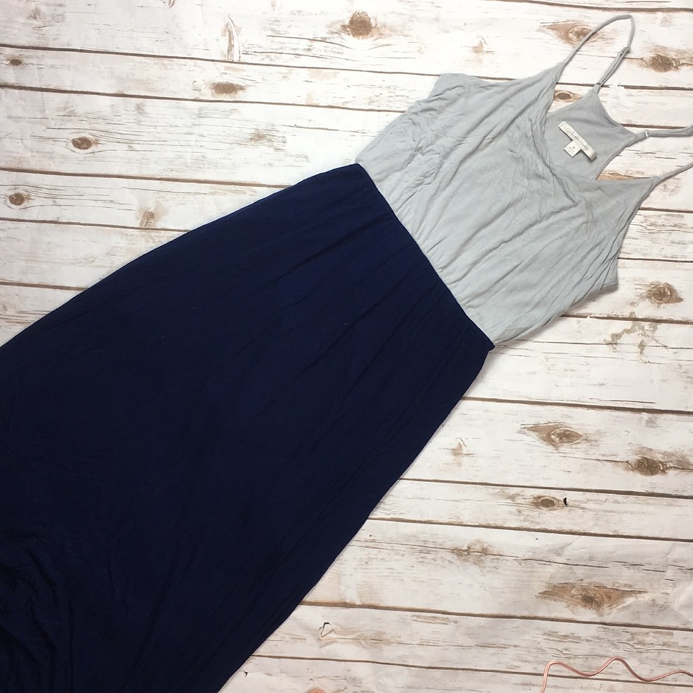 Gray and Navy maxi dress